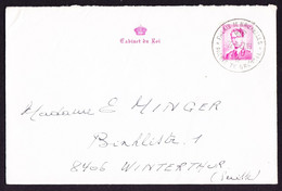 1967 Brief Vom Palais Bruxelles, Cabinet Du Roi Mit Dankenskarte. Sa Majesté ... - Covers & Documents