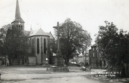 - 63 - MANZAT (P.-de-D.) - La Place De L'Eglise - Scan Verso - - Manzat