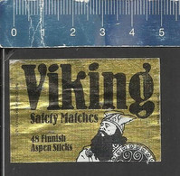 VIKING SAFETY MATCHES - CMC Cornish Match Co Matchbox Label MADE IN FINLAND - Zündholzschachteletiketten