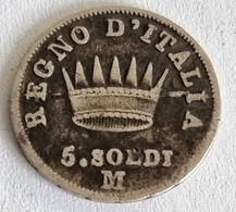 Kingdom Of Italy 5 Soldi 1813 (M) - Napoleonic