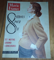 MARIE FRANCE N°487 1954 Mode Fashion French Women's Magazine - Moda