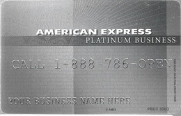 CARTE-BANQUE-FACTICE-AMERICAN EXPRESS-PLATINIUM EXPRESS-TBE/RARE - Tarjeta Bancaria Desechable