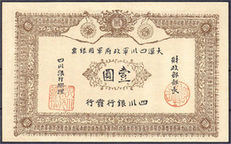 Ta Han Szechuan Military Government, 1 Yuan O.D. (1912). Seriennummer Violett Und Schräg. I- Pick S3948a. - China