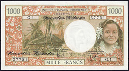 1000 Francs O.D. (1975). I. Pick 20b. - Other - Oceania