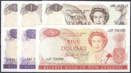 6 Scheine Zu 3 X 1, 2 X 2 Und 5 Dollar O.D. (1975-92) I Bis I- Pick 169, 170, 171. - New Zealand