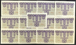 13 X 10 Kronen 2.1.1922. Fortlaufende KN. 12068 - 120280. I-II. Pick 75. - Austria