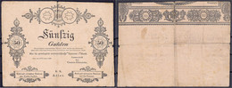 50 Gulden 23.6.1825. “Formulare“. IV-, Eingerissen. Pick A64b. - Austria