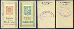 Notgeld Reichental, Briefmarkengeld Zu 10 U. 20 Heller O.D. II, Kl. Einrisse - Austria