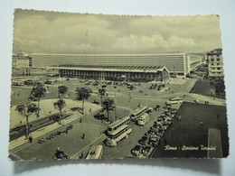 Cartolina Viaggiata "ROMA Stazione Termini" 1954 - Stazione Termini