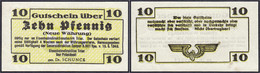 Eisenbahndirektion, 10 Pfg. (neue Währung) 16.6.1948. Ohne Wz. Und KN. I-, Von Größter Seltenheit - Zwischenscheine - Schatzanweisungen