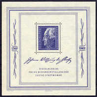 Goethe -Festwochen 1949, Postfrische Erhaltung. Mi. 220,-€. ** Michel Block 6. - Soviet Zone