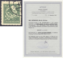 6 Pf. Posthorn Und Brief 1945, Sauber Gestempelt, Seltene Papiersorte ,,r" (hellchromgelb- Bis Mattrosa Getöntes Papier) - Soviet Zone