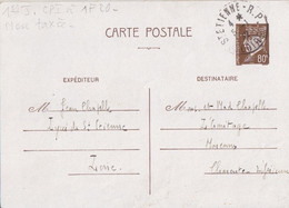 F Entier 80c Pétain A1 Obl. St Etienne RP Le 5/1/42 (1° Jour Tarif à 1f20, Tarif Interzones Appliqué Le 1/3/42) - 1941-42 Pétain