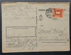 Hungary - Tábori Posta Used After WWII -1946 Budapest   4/44 - Cartas & Documentos