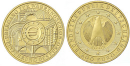 200 Euro 2002 D. Währungsunion. 1 Unze Feingold. Auflage 20000 Ex. In Originalschatulle Mit Zertifikat Stempelglanz. Jae - Germania