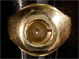 Damenring Gelbgold 585/1000, Ehemals Wohl Mit Perle (diese Fehlt). Ringgröße 17. 4,68 G. - Other & Unclassified
