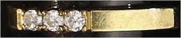 Damenring Gelbgold 585/1000 Mit 3 Brillanten, Zusammen 0,12 Ct. Ringgröße 17. 2,97 G. Gravur "ZUM ABITUR 1978". - Other & Unclassified