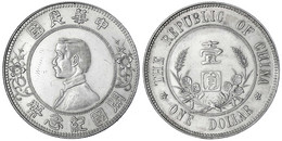 Dollar (Yuan) O.J. (1912). Sun Yat Sen "The Republic Of China". Vorzüglich/Stempelglanz, Kl. Kratzer. Lin Gwo Ming 42. Y - Cina