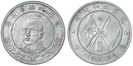 1/2 Dollar (1/2 Yuan) O.J. (1917) Provinz Yunnan. General Tang Chi Yao V.v. Sehr Schön/vorzüglich. Lin Gwo Ming 863. - Cina