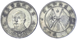 1/2 Dollar (1/2 Yuan) O.J. (1917) Provinz Yunnan. General Tang Chi Yao V.v. Sehr Schön. Lin Gwo Ming 863. - Cina