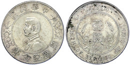 Dollar (Yuan) O.J., Geprägt 1928. Birth Of Republic. Präsident Sun Yat-Sen. Vorzüglich. Lin Gwo Ming 49. Yeoman 318a.1. - Cina