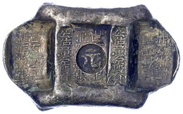 Packsattelgeld Zu 5 Taels. Provinz Yunnan. 176,74 G. Mit Gegenstempel "Yuan". Sehr Schön, Schöne Patina - Cina