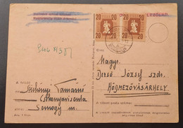 Hungary - Tábori Posta Used After WWII -1946   4/44 - Brieven En Documenten