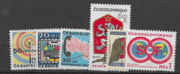 1973 MNH  Tschechoslowalei,Michel 2138-40, 2143, 2165  Postfris** - Neufs