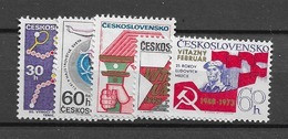 1973 MNH  Tschechoslowalei,Michel 2121-5,  Postfris** - Unused Stamps