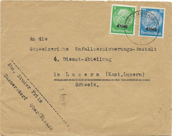 DT.BESETZUNG ELSASS Zensur In Die Schweiz Aus DAMMERKIRCH 1942 - Occupation 1938-45