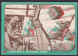 RARE !! 3D TRADING CARD - 1952 - TARZAN'S SAVAGE FURY  USA - RARES CARTES DE COLLECTION EN 3 D - SCENE 27 DESERT TORTURE - Sonstige & Ohne Zuordnung