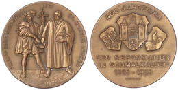 Bronzemedaille 1925 Von Lauer. 400 Jf. Der Reformation In Schmalkalden. 40 Mm. Vorzüglich. Slg. Whiting 879. - Zonder Classificatie