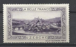 France  Vignette La Belle France     Uzerche       Neuf     *   B / TB      Voir Scans    Soldes ! ! ! - Tourismus (Vignetten)