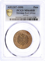 Pesa 1890. PCGS Grading MS64RB. Jaeger 710. - Africa Orientale Tedesca