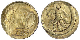 10 Euro-Cent 2002 D Kuriosum: Auf Der Rs. Abschlag Einer Freiburger Hohlrappen-Nachprägung. Vorzüglich - Altri & Non Classificati