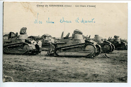Militaria * Ecrite En Mars 1925 * CAMP De SISSONNE Les Chars D'Assaut * Ruet Jeune Photographe Editeur - Equipment