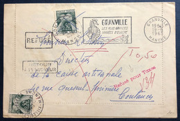 France Divers Taxe Sur Enveloppe OBL. Granville 19.6.1963 + Griffe Refusé Pour Taxes - (B1993) - 1859-1959 Covers & Documents