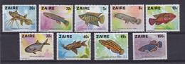 ZAIRE 1978 TIMBRE N°900/08 NEUF** POISSONS - Nuevos