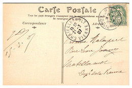 France N°102 - Oblitéré Blidah Sur Carte Postale - Other & Unclassified