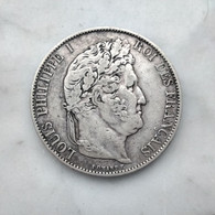 5 Francs Louis Philippe 1845 W Lille En Argent Ecu De France 1 - 5 Francs