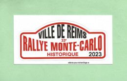 RALLYE MONTE CARLO Historique 2023 Reims    ( Autocollant ) - Adesivi