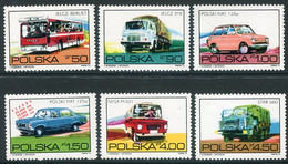 POLAND 1973 Motor Vehicles  MNH / ** Michel 2290-95 - Ungebraucht