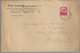 Elzas, Alsace,  	Betriebs Briefumschlag  Aime Dussourd Mulhouse, 18-2-1941				230130.19 - Briefe U. Dokumente