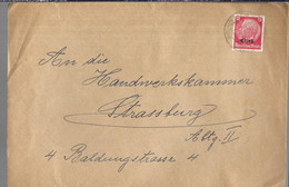 Elzas, Alsace,  	Betriebs Briefumschlag  An Die Handwerskammer Strassburg, Bischofsheim 08-4-1941				230130.23 - Briefe U. Dokumente