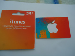 GREECE  USED PHONECARDS  OTHERS APP STORE & ITUNES UNIT 25 EURO  AND FOLDER - Musique
