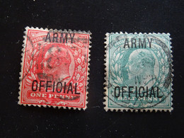 ROYAUME-UNI    SERVICE  ARMY 1901/02 - Officials