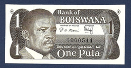 Botswana 1 Pula 1983 P6a Prefix A/1 & Very Low Number 000544 UNC - Botswana