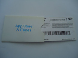 GREECE  USED PHONECARDS  OTHERS APP STORE & ITUNES UNIT 15 EURO  WITH FOLDER - Grèce