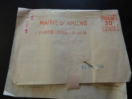 FRANCE AMIENS  Lettre De La Mairie 1938 Avec Timbres Fiscaux - Lettres & Documents