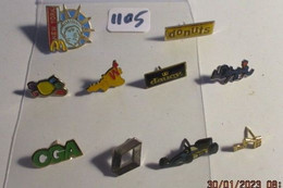 SUPER AFFAIRE A PRIX CASSE !!! LOT 1105 : Lot De 10 Pin's TOUS DIFFERENTS En Très Bon état Mais SANS Les Attaches - Lots